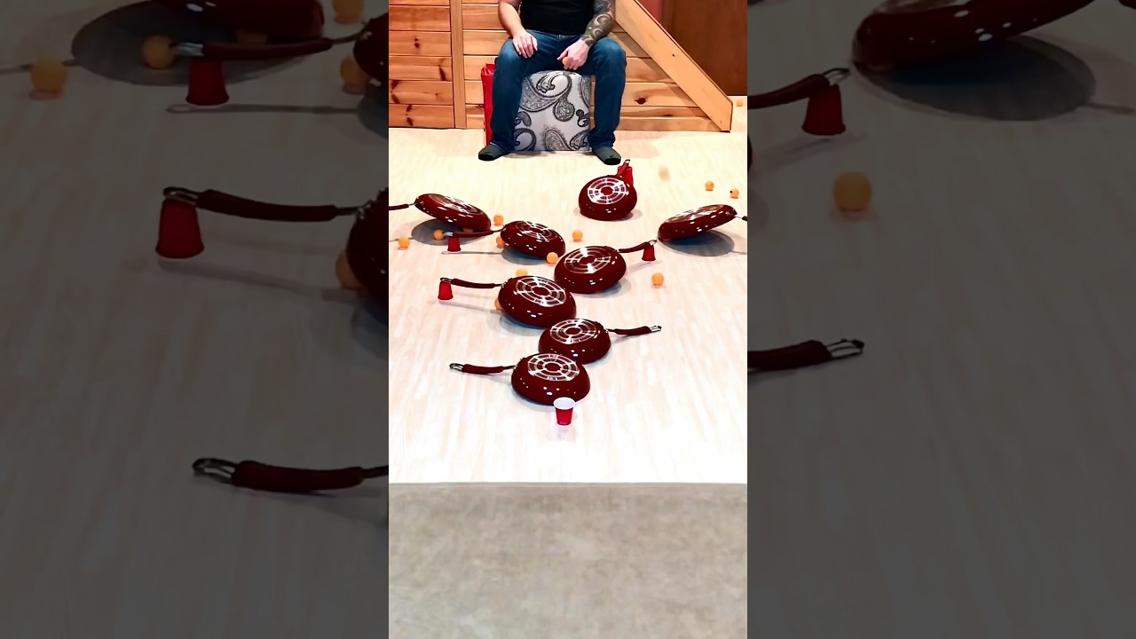 Ping Pong Ball Trick Shots #shorts #trickshots #potsandpans